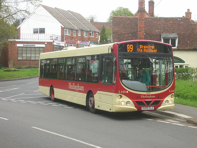 Hedingham Omnibuses L340 (EU05 CLJ) at Great Yeldham - 8 May 2012 (DSCN8024)