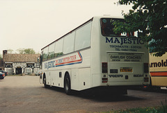 Dawlish Coaches F276 WAF at the Smoke House, Beck Row – 23 May 1995 (266-18)