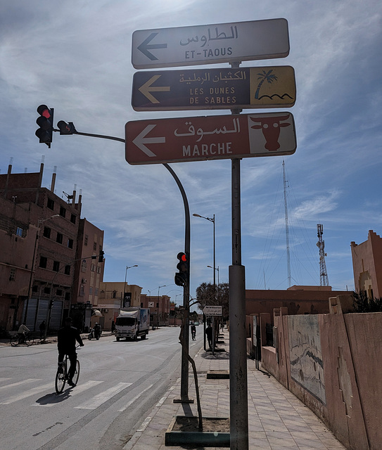 Trois choix de lieux où aller