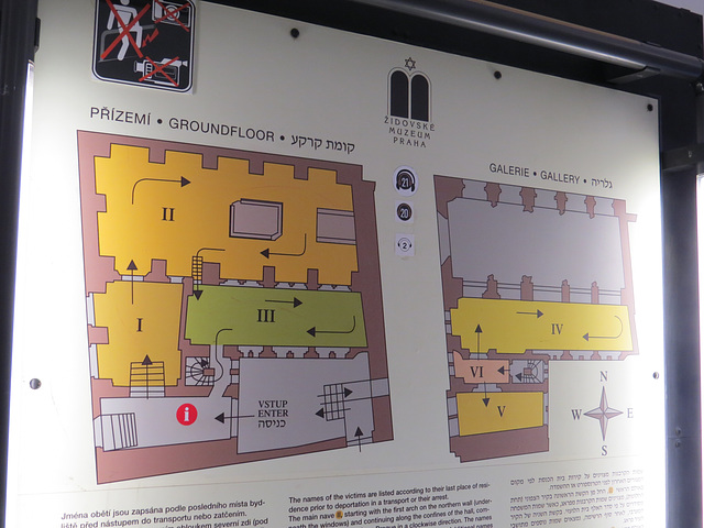 Plan de la synagogue Pinkas.