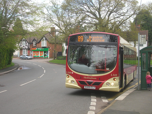 Hedingham Omnibuses L340 (EU05 CLJ) at Great Yeldham - 8 May 2012 (DSCN8025)