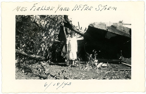 Mrs. Fieller's Yard after the Storm, June 18, 1943