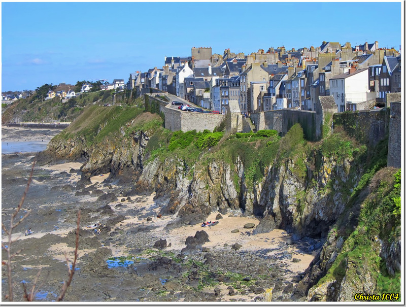 Houses are nestled close together...