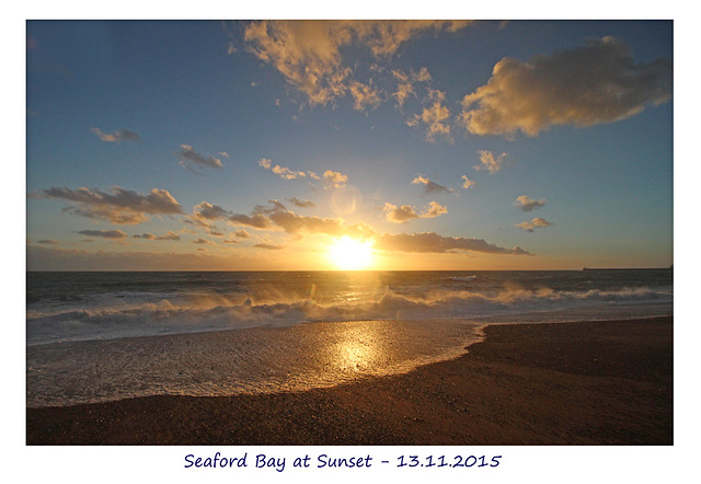 Seaford beach at low tide - 13.11.2015