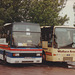 Dawlish Coaches F996 HGE and Wallace Arnold L909 NWW at the Smoke House Inn, Beck Row – WC 24 Jun 1996 (318-21)