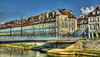 BESANCON: HDR du pont Battant et du tram.