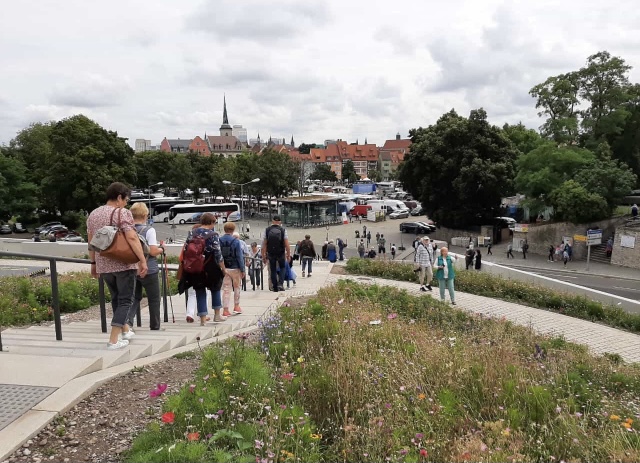 BUGA 2021 in Erfurt, Abstieg vom Petersberg