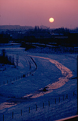 Sunrise over the  Red Roof area