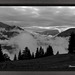 Nebel über dem Domleschg Kt Graubünden