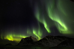 L0f0ten, Haukland Beach, Northern lights