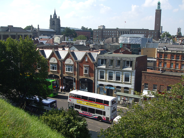 DSCF1671 Buses in Castle Meadow, Norwich - 11 Sep 2015