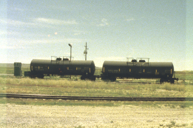 GATX Corporation tank cars somewhere in Wyoming.