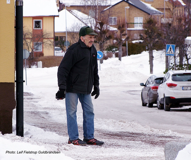 My friend Sigvard, a cold day in Mellerud.