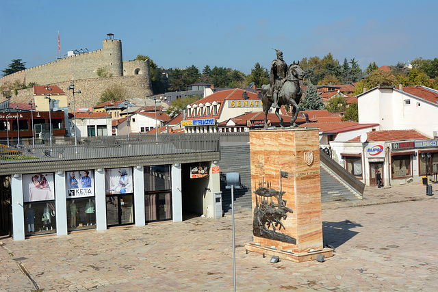 North Macedonia, Skopje Fortress and Monument to George Kastriot - Skenderbeg