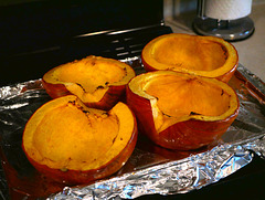 Pumpkin Halves Now Baked