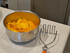 Cooked Pumpkin Ready to Mash