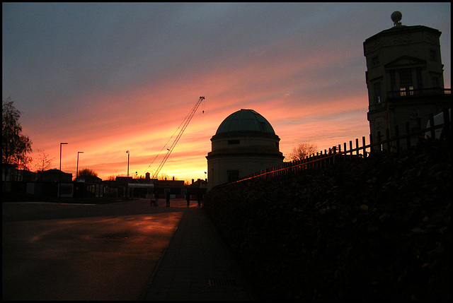 sunset at the observatory