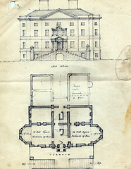 Lee Hall, Gateachre, Liverpool a sketch plan of c1955 (Demolished 1956)