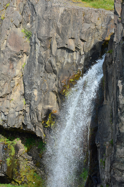 Iceland, Hundafoss Waterfall Close-Up