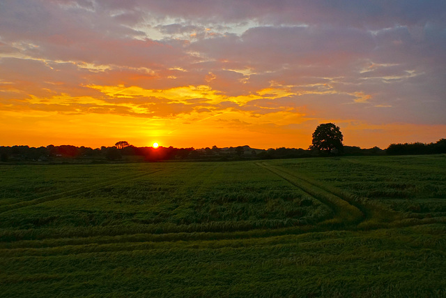 Sunset in Gnosall