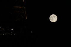 Full Moon and Eiffel Tower