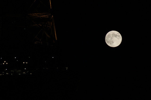 Full Moon and Eiffel Tower Full Moon and Eiffel Tower