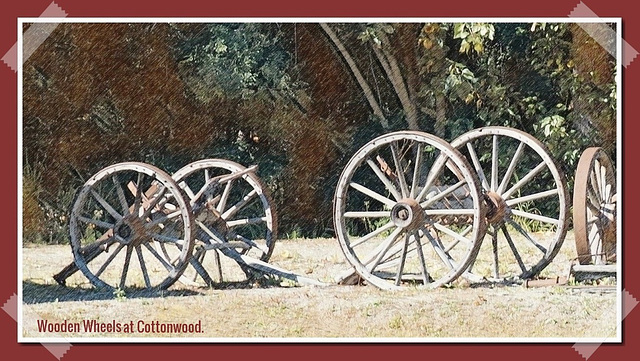 Antique Wheels at Cottonwood House.