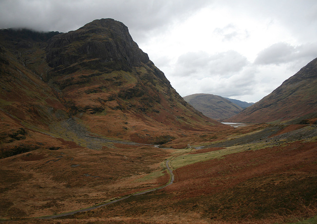 View down Glen Coe to Loch Achtriochtan 1st November 2010