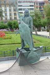 Visto en San Sebastián. Persona estatua