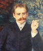Detail of the Portrait of Albert Cahen d'Anvers by Renoir in the Getty Center, June 2016