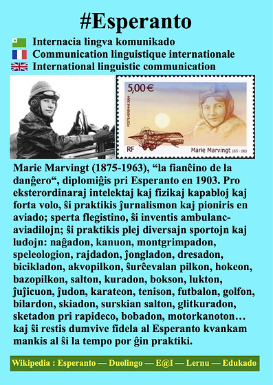 #Esperanto Marie Marvingt EO