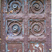 brompton cemetery, london,iron door on mausoleum of dr. benjamin golding, +1863, founder of charing cross hospital