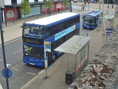 DSCF8356 Go-South Coast (Bluestar) 1128 (HF58 KCE) and 2747 (HF65 CXX) in Southampton - 1 Jul 2017