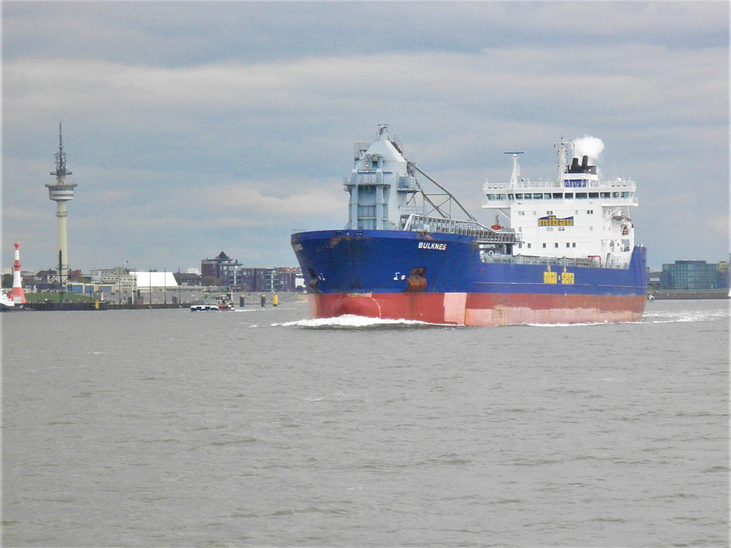 BULKNES passiert Bremerhaven