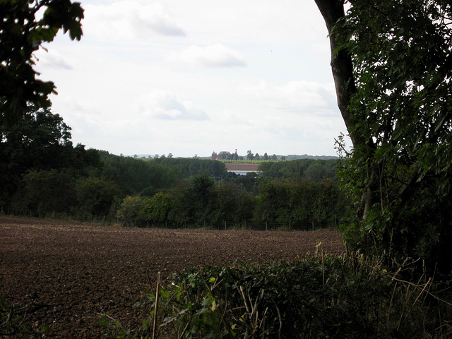 View to the Chateau Impney from Hampton Pool