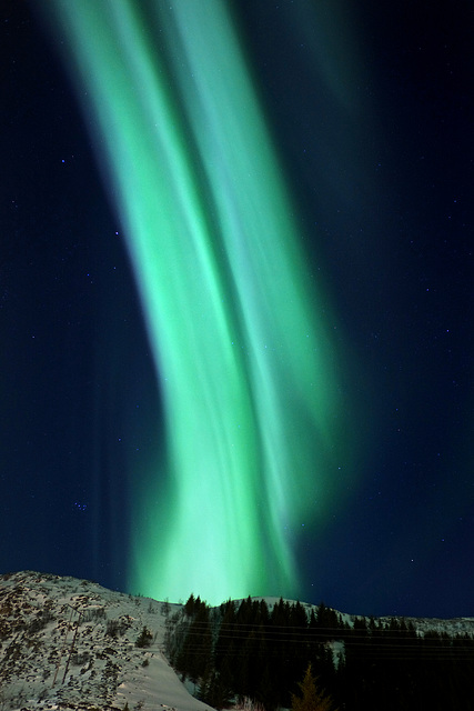 Lofoten, Leknes, Northern lights, then behind the house...