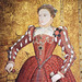 Detail of The Hampden Portrait of Elizabeth I in the Metropolitan Museum of Art, December 2022