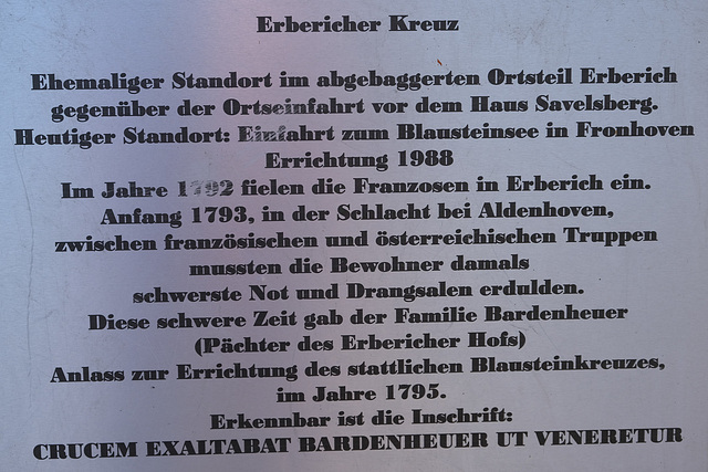 Erklärung zum Erbericher Kreuz