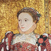 Detail of The Hampden Portrait of Elizabeth I in the Metropolitan Museum of Art, December 2022