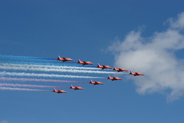 Red Arrows Over Silverstone