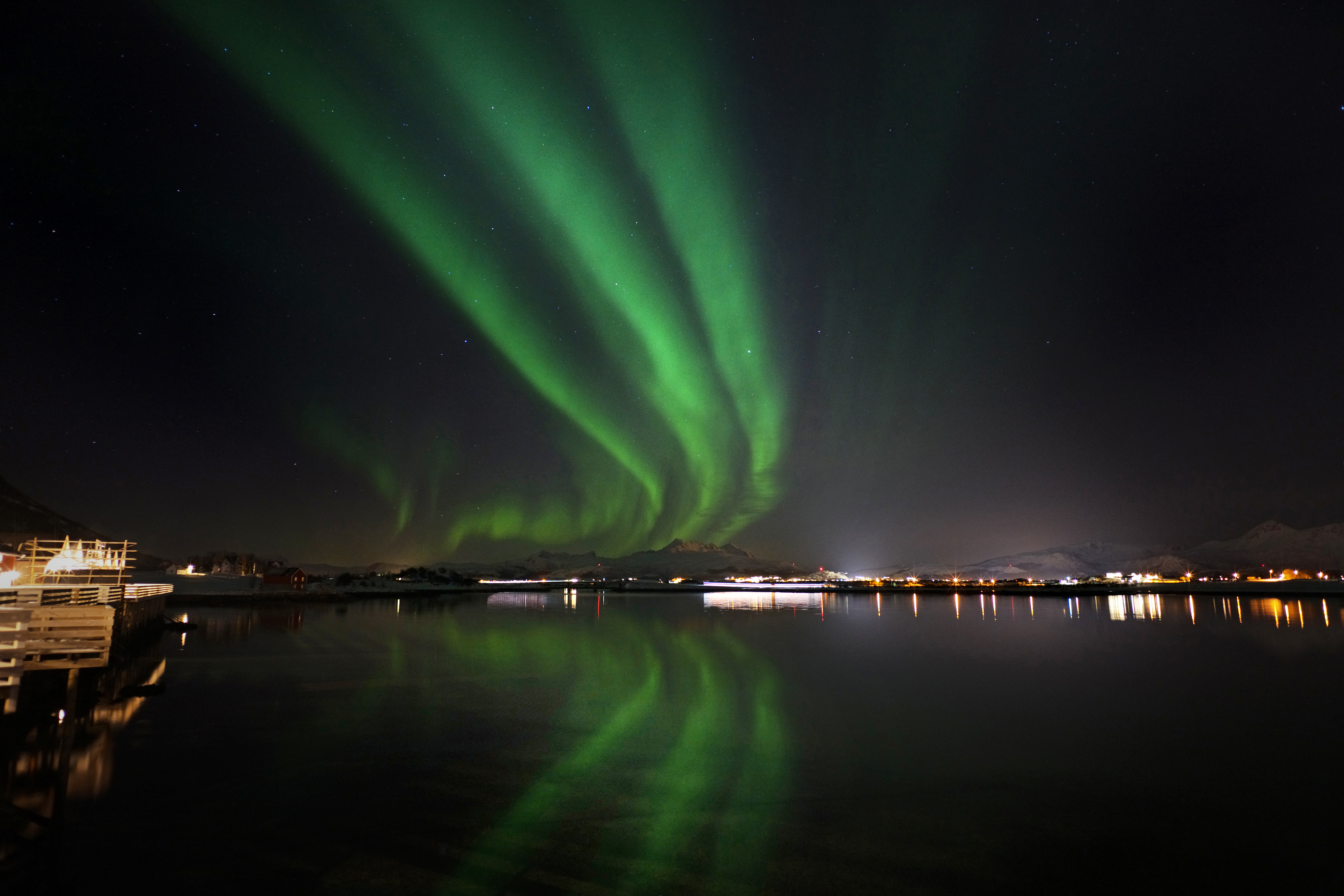 Lofoten, Leknes, Northern lights