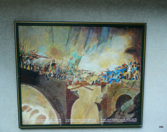 P1160604 - Tableau de la Bataille de Teufelsbrücke, honorent les soldates français de Général Lecourbe, qui sont tombés le 25.9.1799 dans le combat contre les Russes. La place de la France a été inaugurée le 25.9.1999, deux cents années plus tard