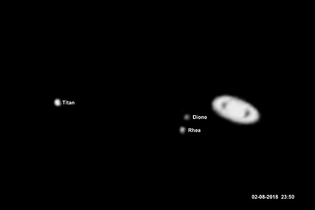 Saturn and moons