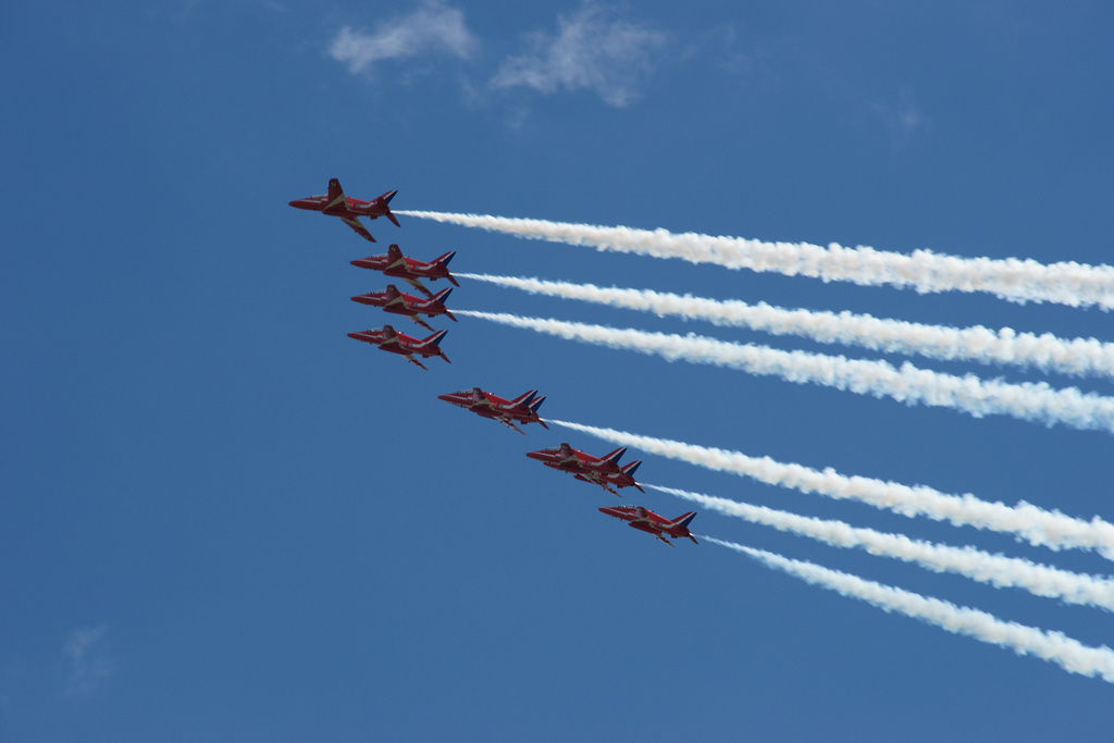 Red Arrows Over Silverstone