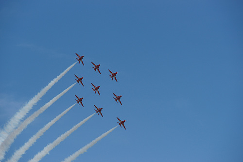 Red Arrows Over Silverstone