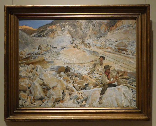 Bringing Marble Down from the Quarries to Carrara by John Singer Sargent in the Metropolitan Museum of Art, January 2022