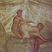 Detail of an Erotic Wall Painting from a Private House in Pompeii in the Naples Archaeological Museum, July 2012