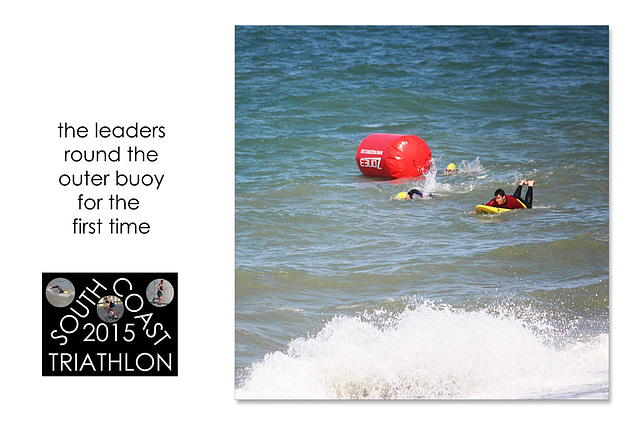 the leaders round the outer buoy SCT Seaford 4 7 2015