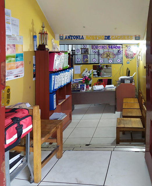 The headmistress's office of  the Antonia Moreno de Cáceres school in  El Augustino