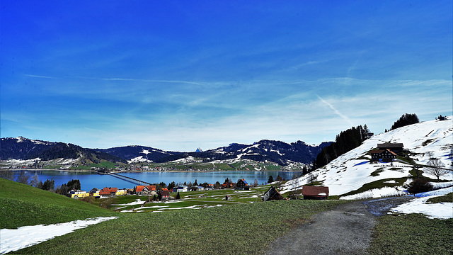 Sihlsee, Kanton Schwyz (der See mit dem versunkenen Dorf)